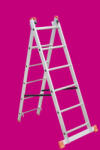  Kétrészes alumínium létra, multifunkciós - 2 x 6 fokos