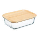 Ambition Natural szögletes tároló bambusz tetővel 1 l (5904134675477)