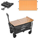 Leziter Összecsukható standard kerti strandkocsi asztallal szürke (LSZKK055-GRE) - pepita