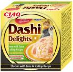Inaba Foods Cat Churu Dashi Delights - csirke-tonhal-fésűkagyló 70 g (150431)