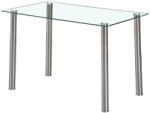 Leziter Berna 140 cm szögletes üveg étkezőasztal transparent (LUA120W)