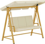 Outsunny 3 személyes kerti hinta tetővel és párnákkal 195x120x170cm bézs