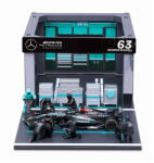 Bburago 1/43 F1 versenyautó - MB AMG W15 E Performance bokszutca - pepita