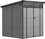 Outsunny Műanyag Kerti Fészer Ablakokkal és Szellőzőnyílásokkal, 190x191x215 cm, Világosszürke