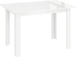 HomCom Kihúzható asztal 4-6 fő részére összecsukható panelekkel, 120-160x80x78 cm, fényes fehér