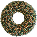  Karácsonyi gömbökből készült koszorú, 50 cm átmérő