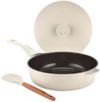  4 részes ZASS Gourmet ZG-ACS 07 nyomáson öntött alumínium többfunkciós serpenyő készlet, Krém