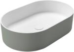 SAPHO THIN 55x35 cm Rockstone pultra szerelhető mosdó, matt fehér/verde WN205-44 (WN205-44)