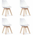  MARK szék - átlátszó / natúr lábak x 4