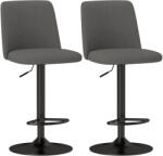 Homcom 2 db-os forgó bárszék szett állítható magassággal, sötétszürke