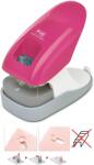 PLUS Corporation maxi asztali kapocs nélküli tűzőgép és lyukasztó, rózsaszín (PLZ4123)