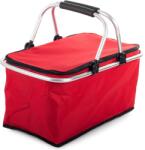  Összecsukható termikus piknikkosár, piros színben (VG4533)