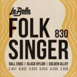 La Bella 830 Folksinger Corzi de nylon (LB-830)