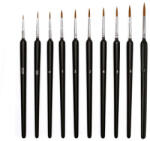 GTR 10 darabos művész ecsetkészlet - precíz részletekhez és miniatűr festéshez VAN-007