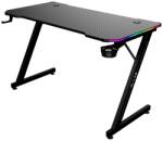 The G-Lab Gamer Asztal - K DESK ELECTRON EX (120x60cm, fém, pohártartó, fejhallgatótartó, fekete, RGB LED) (K-DESK-ELECTRON-EX) - smart-otthon
