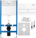 Rea Cadru WC incastrat K011A-Q Rea cu buton T alb sticla (KPL-E0052)