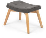 Sofotel Lábtartó, Sofotel Norse, sötétszürke, skandináv stílusú, kárpitozott velúr (poliészter) huzat, filc talpakkal, padlóbarát, stabil (TE2054)