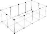 SongmicsHome Gard pentru animale mici din plastic transparent BEN, 143x71x47cm, transparent