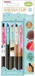 Zebra Sarasa Clip Ice Cream zseléstoll készlet, 0, 33 mm, nyomógombos, 5 szín (TZ82756)
