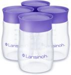 Lansinoh anyatejtároló palack fedéllel 160ml 4db - zoldbaba