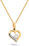 Heratis Forever Gyémánt szív medál lab-grown gyémántokkal 0, 05 ct, sárga arany, 14K BSBR139