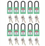  10 Db Loto Lockout Munkavédelmi Lakat 38MM Zöld (1811210017311)