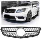  Mercedes Benz W204 fekete-króm hűtőrács C63 AMG stílusban