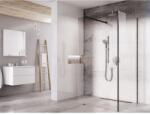 RAVAK Walk-In Corner Szett 120x90, zuhanykabin fekete+transparent (GW1CG730SZ1) - groszmann