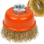 POLAX Csiszolófejes drótkefe menetes 65mm-es M14 hullámos huzalhoz (54-175)