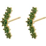 HARAHU FI-38962 Fülbevaló - Arany / Zöld KP38962