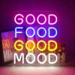  Good Food Good Mood Neon felirat betűkkel, Led neon felirat (LPNHK264506145)