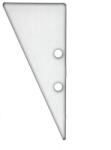 Ledium EC91W végzáró Hide Triangle LED profilhoz, alumínium, fehér, csavarokkal (OH9114834)