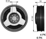 GATES Szíjtárcsa, főtengely GATES TVD1030 for AUDI, SEAT, SKODA, VW (TVD1030)