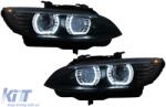 KITT Lightning LED Angel Eyes Headlights suitable for BMW 3 Series E92 E93 (2006-2010) with Xenon Black (HLBME92AEB)