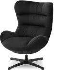 Vox bútor SEKURA forgófotel, fekete velúr, fekete lábcsillag