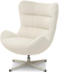 Vox bútor SEKURA forgófotel, krémszínű velúr, fekete lábcsillag