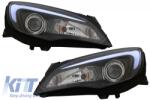 KITT Lightning LED Nappali menetfényes Fényszórók OPEL ASTRA J (2010-2015) modellekhez Fekete Fénycső (HLOPAJ)