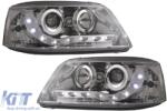 KITT Lightning LED DRL Első Lámpa VW Transporter T5 (04.2003-08.2009) króm (HLVWT5LEDC)