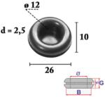 Romix Kábelátvezető, vezeték átvezető gumigyűrű, gumidugó univerzális 12 mm-es belső átmérővel C70403 (1 db) [FA1] (C70403)