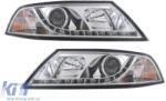 KITT Lightning LED DRL Headlights suitable for Skoda Octavia II (03.2004-2008) Chrome (SWSK03GX)