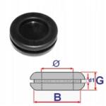 Romix Kábelátvezető, vezeték átvezető gumigyűrű, gumidugó univerzális 16 mm-es belső átmérővel C60496 (1 db) [FA1] (C60496)