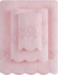 SOFT COTTON SILVIA 50 x 100 cm-es csipkés törölköző Rózsaszín / Pink