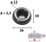 Romix Kábelátvezető, vezeték átvezető gumigyűrű, gumidugó univerzális 12 mm-es belső átmérővel C70403 (1 db)