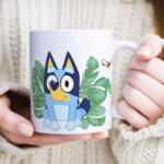  Bluey Leaves porcelán bögre 235 ml (8 oz) Díszdobozban