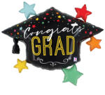 Ballagási óriás lufi 40" 102cm Congrats GradBallagási kalap (LUFI838955)