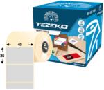 Tezeko 40 * 25 mm, öntapadós műanyag etikett címke (6000 címke/tekercs) (M0400002500-007) - etikett-cimke-shop