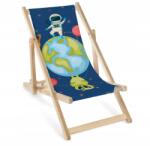Allbag Gyermek Fa Napozóágy Astronauta Űr Mintával, Állítható Háttámlával (PŁACHTA 142)
