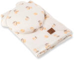 NiKiD's Infantilo NiKiDs muszlin takaró és Tedy párna babakocsiba, bölcsőbe, kiságyba - Lemon