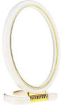 Top Choice Oglinda machiaj cu lupa si picior, plastic, alba, Top Choice, 14 x 11 cm