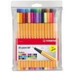 STABILO Vékonyceruza Stabilo Point 88 , 30 színből álló készlet műanyag tokban (8830)
